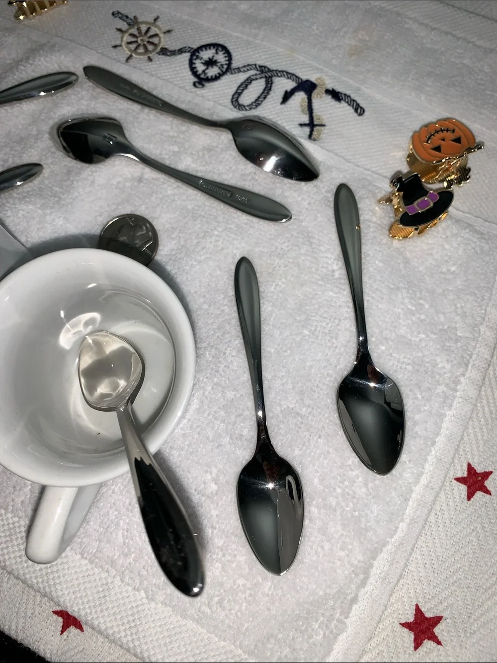 Oneida Patrician pattern 18/10 SS Demitasse Spoons Set of 8 NWOT